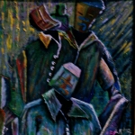 gang-of-six-24-x-21-mixed-media-on-canvas-1991