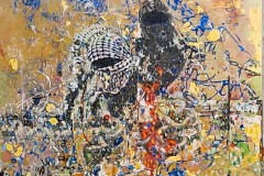 Bariffe  "Magnets" Mixed media on canvas 24" x 24" 2025