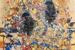 Bariffe  "Ophiuchus" Mixed media on canvas 24" x 24" 2025