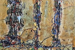 Bariffe   Frequency  Mixed media on canvas 24" x 24"  2023  The Trees