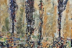 Bariffe  Journey  Mixed media on canvas 24" x 24"  2023  The Trees