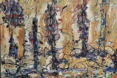 Bariffe  Spectra  Mixed media on canvas 24" x 24"  2023  The Trees