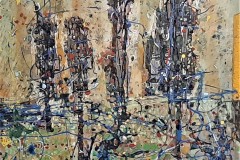 Bariffe  Fa  Mixed media on canvas 24" x 24"  2023  The Trees