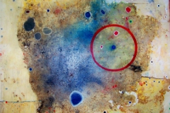 Mephistopheles forces me the secret too soon Mixed media on canvas 5' x 5' 2007 Process and Thought