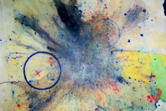 Nostrum to the invisible Mixed media on canvas 5' x 5' 2007 Process and Thought