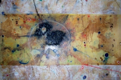 From obscurity into the Deja Vu Mixed media on canvas 5' x 5' 2007 Process and Thought
