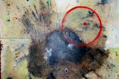 Ayan Repha Selab Debi.... Mixed media on canvas 5' x 5' Process and Thought