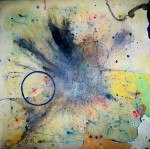 Nostrum to the invisible Mixed media on canvas 5' x 5' 2007 Process and Thought